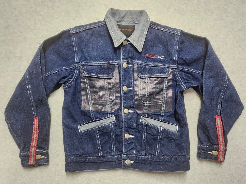 FUBU Denim Jacket Youth Small 8-10 Blue Jean Trucker Hip Hop Y2K